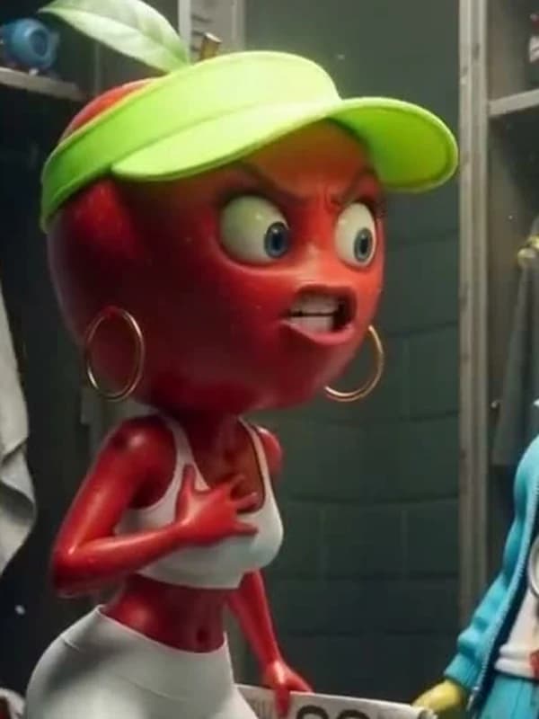 Apple, an AI fruit character generated with Frutti