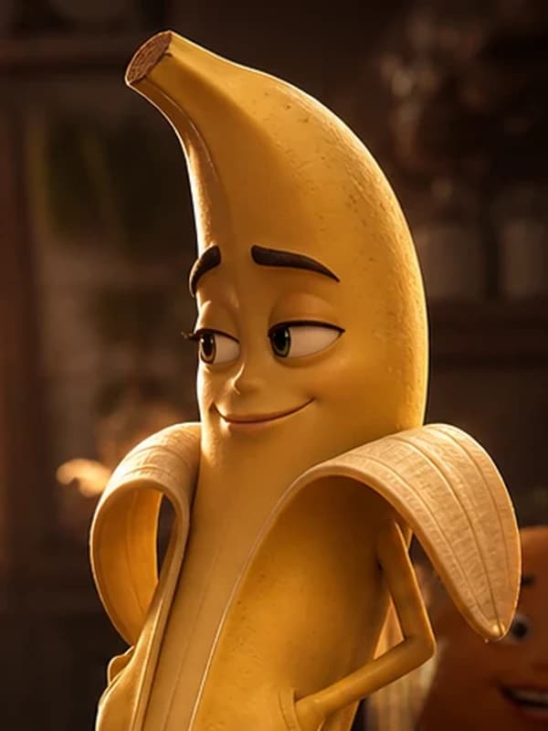 Banana, an AI fruit character generated with Frutti
