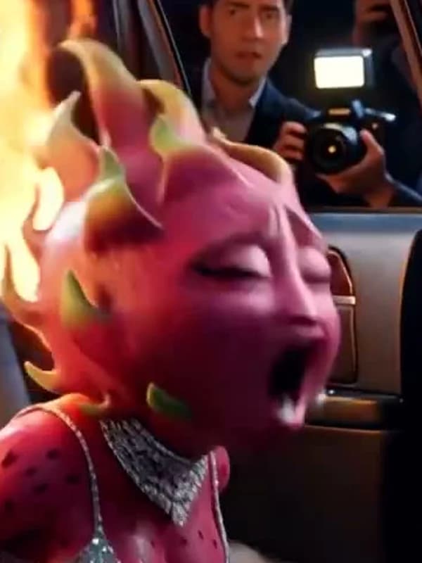 Dragonfruit, an AI fruit character generated with Frutti