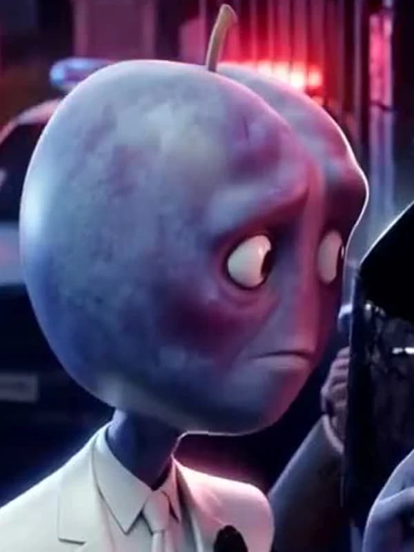 Plum, an AI fruit character generated with Frutti